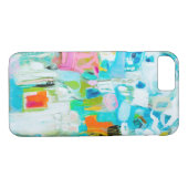 Abstract blauw Case-Mate iPhone case (Achterkant (Horizontaal))