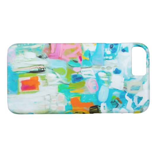 Abstract blauw Case-Mate iPhone case (Achterkant (Horizontaal))
