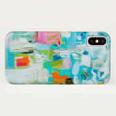 Abstract blauw Case-Mate iPhone case (Achterkant (horizontaal))