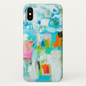 Abstract blauw Case-Mate iPhone case (Achterkant)