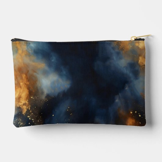 Abstract Blauw Celestial Custom Name Bridal Etui (Achterkant)