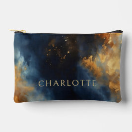 Abstract Blauw Celestial Custom Name Bridal Etui