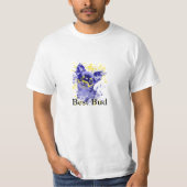 Abstract blauw Chihuahua T-shirt (Voorkant)