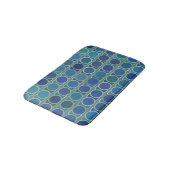 Abstract Blauw Cirkel Patroon Badmat (Gekanteld)