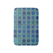 Abstract Blauw Cirkel Patroon Badmat (Voorkant Verticaal)