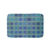Abstract Blauw Cirkel Patroon Badmat (Voorkant)