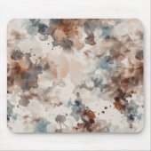 Abstract Blauw Crème Bruin   Muismat (Voorkant)
