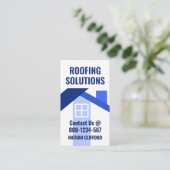 Abstract blauw dakgebouw visitekaartje (Staand voorkant)