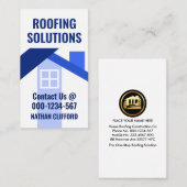 Abstract blauw dakgebouw visitekaartje (Voorkant / Achterkant)