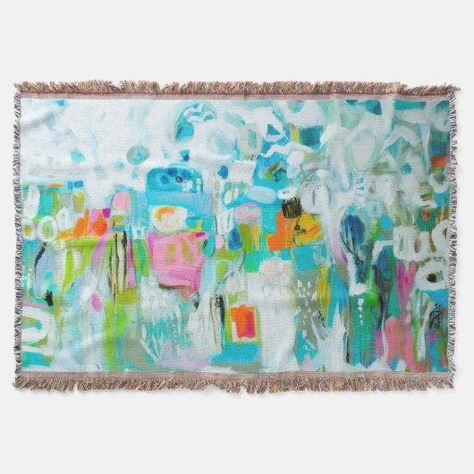 Abstract blauw deken (Voorkant)