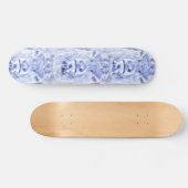 Abstract blauw draagbord skateboard (Horizontaal)