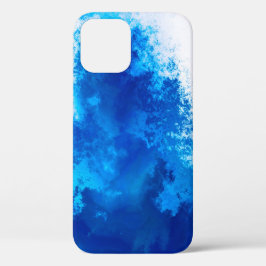 Abstract blauw effen kleurenontwerp Case-Mate iPhone case