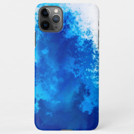 Abstract blauw effen kleurenontwerp iPhone 11Pro max hoesje