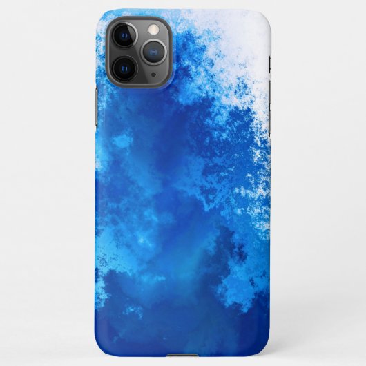 Abstract blauw effen kleurenontwerp iPhone hoesje (Achterkant)