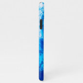 Abstract blauw effen kleurenontwerp iPhone hoesje (Rechterkant)