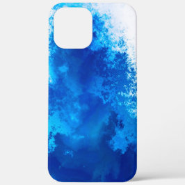 Abstract blauw effen kleurontwerp Case-Mate iPhone case