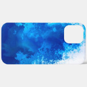 Abstract blauw effen kleurontwerp Case-Mate iPhone case (Achterkant / Rechts)