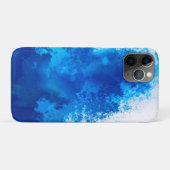 Abstract blauw effen kleurontwerp Case-Mate iPhone case (Achterkant (horizontaal))