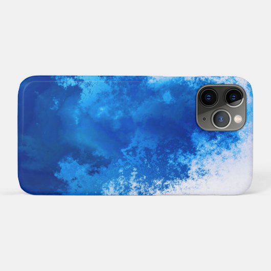 Abstract blauw effen kleurontwerp Case-Mate iPhone case (Achterkant (horizontaal))