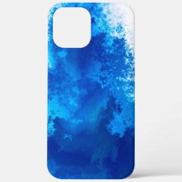 Abstract blauw effen kleurontwerp Case-Mate iPhone case