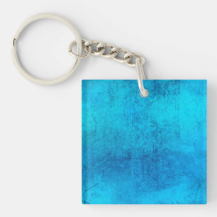 Abstract blauw effen kleurontwerp sleutelhanger