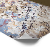 Abstract blauw en beige (gekraakte) poster (Hoek)