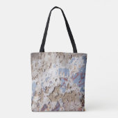 Abstract blauw en beige tote bag (Achterkant)