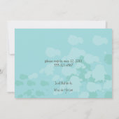 Abstract blauw en bruin na huwelijksfeest kaart (Achterkant)