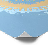 Abstract blauw en draaiboek — ontwerp van vertical poster (Hoek)