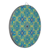 Abstract blauw en geel dartbord (Voorkant Links)