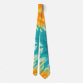 Abstract Blauw en Geel Design stropdas (Achterkant)
