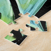 Abstract Blauw en Geel Kunstportret Man Legpuzzel (Zijkant)