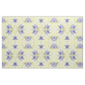 Abstract blauw en geel stof (Fat Quarter)