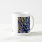 Abstract blauw en goud koffiemok (Voorkant rechts)
