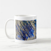 Abstract blauw en goud koffiemok (Links)