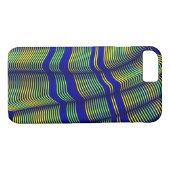 abstract blauw en goudvaag Case-Mate iPhone case (Achterkant (Horizontaal))
