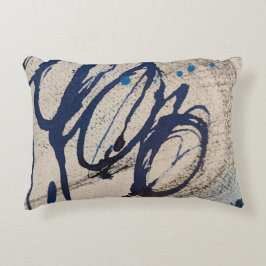 Abstract Blauw en Grijs Accent Kussen