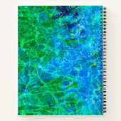 abstract blauw en groen notitieboek (Achterkant)