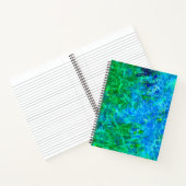 abstract blauw en groen notitieboek (Binnen)