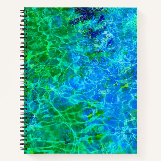 abstract blauw en groen notitieboek (Voorkant)