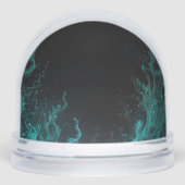 Abstract blauw en groen onderwaterlandschap sneeuwbol (Voorkant)