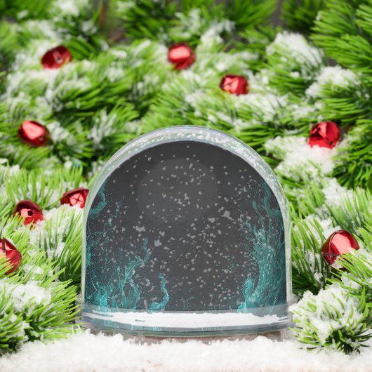 Abstract blauw en groen onderwaterlandschap sneeuwbol (Kerstmis)