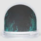 Abstract blauw en groen onderwaterlandschap sneeuwbol (Achterkant)