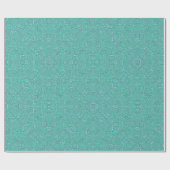 abstract blauw en groen patroon cadeaupapier (Vlak)