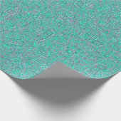 abstract blauw en groen patroon cadeaupapier (Hoek)