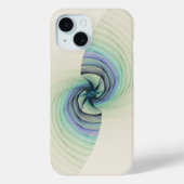 Abstract Blauw en Groen Spiral Case-Mate iPhone Case (Achterkant)