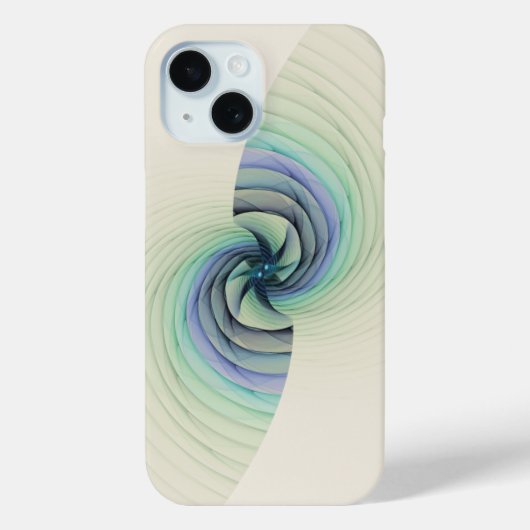 Abstract Blauw en Groen Spiral Case-Mate iPhone Case (Achterkant)