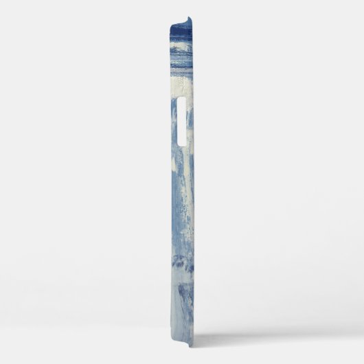 Abstract blauw en ivoor Case-Mate iPhone case (Achterkant / Rechts)