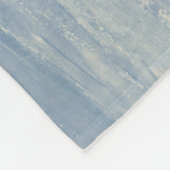 Abstract blauw en ivoor fleece deken (Hoek)