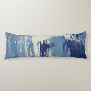 Abstract blauw en ivoor lichaamskussen